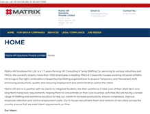 Tablet Screenshot of matrixhrindia.com
